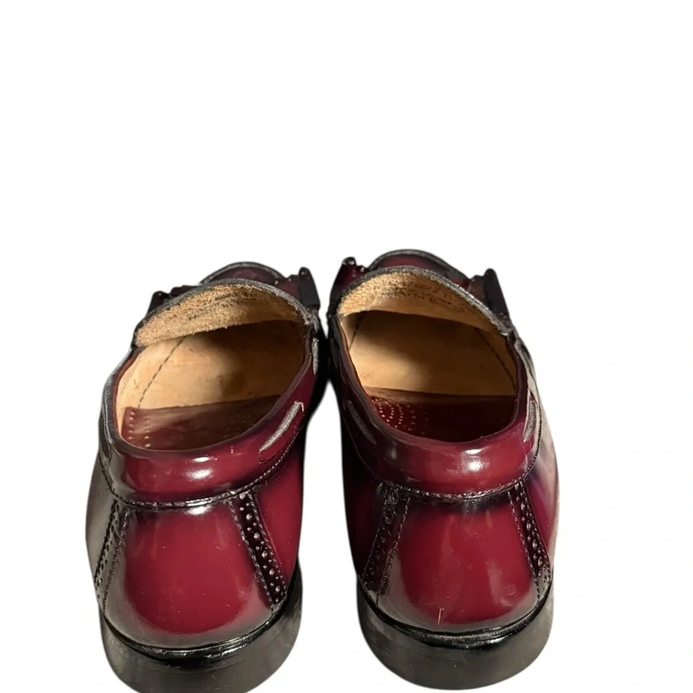 G.H. Bass Burgundy Leather Tassel Loafers Size 11 1/2 D